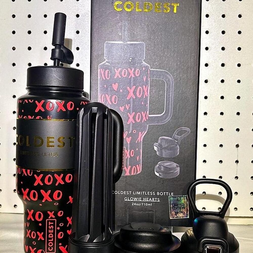 COLDEST Glowie Hearts 24oz Limitless Ultra V8 Bottle